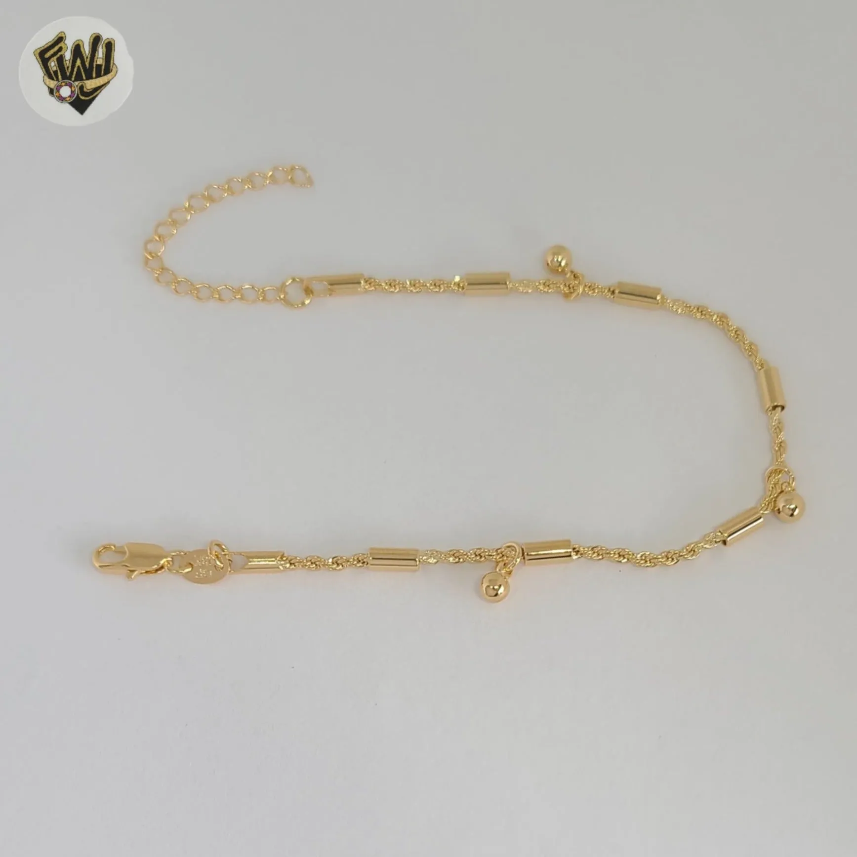 (1-0790-1) Gold Laminate - 2mm Alternative Rope Bracelet - BGF