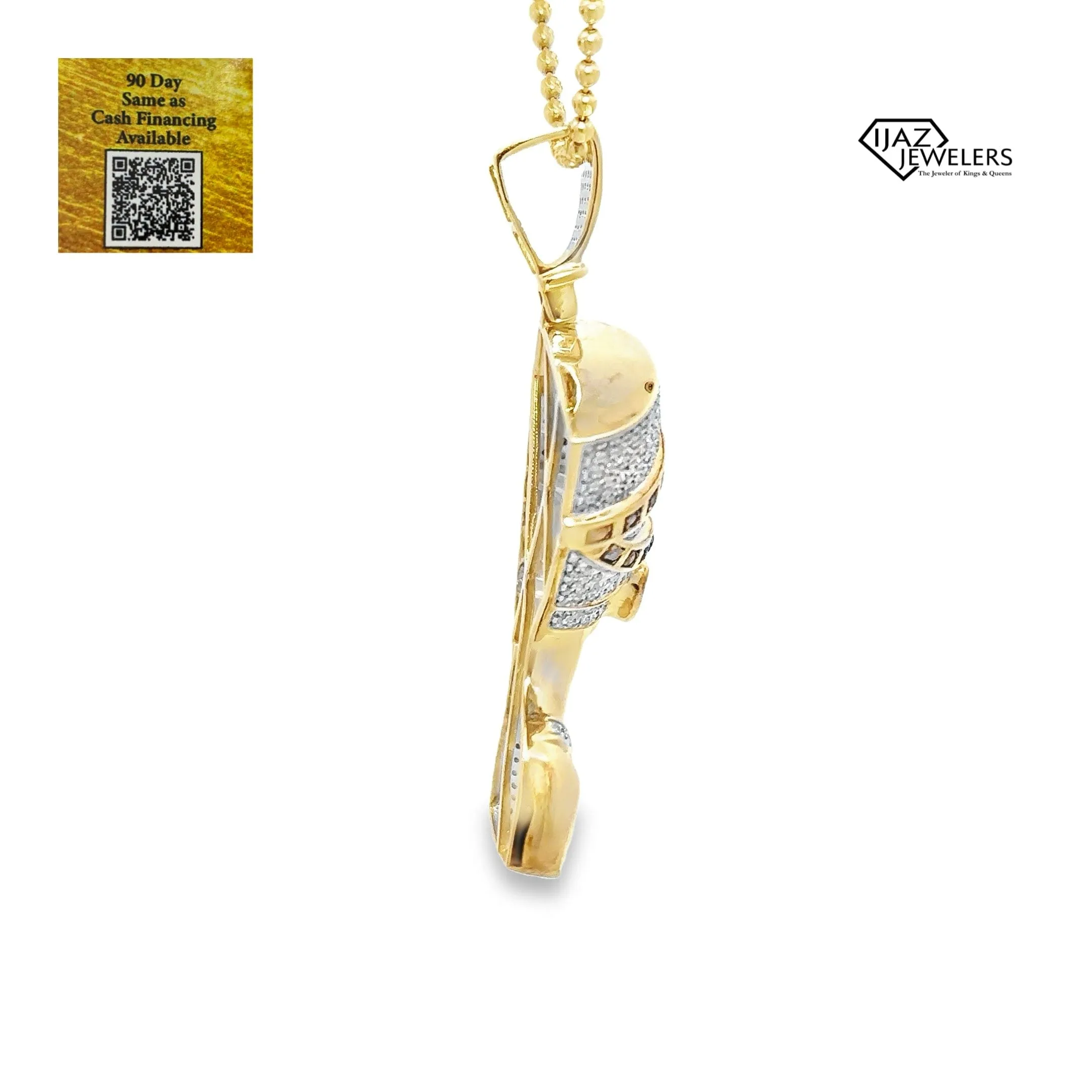 10K Gold 1.00 CTW Diamond Egyptian Charm