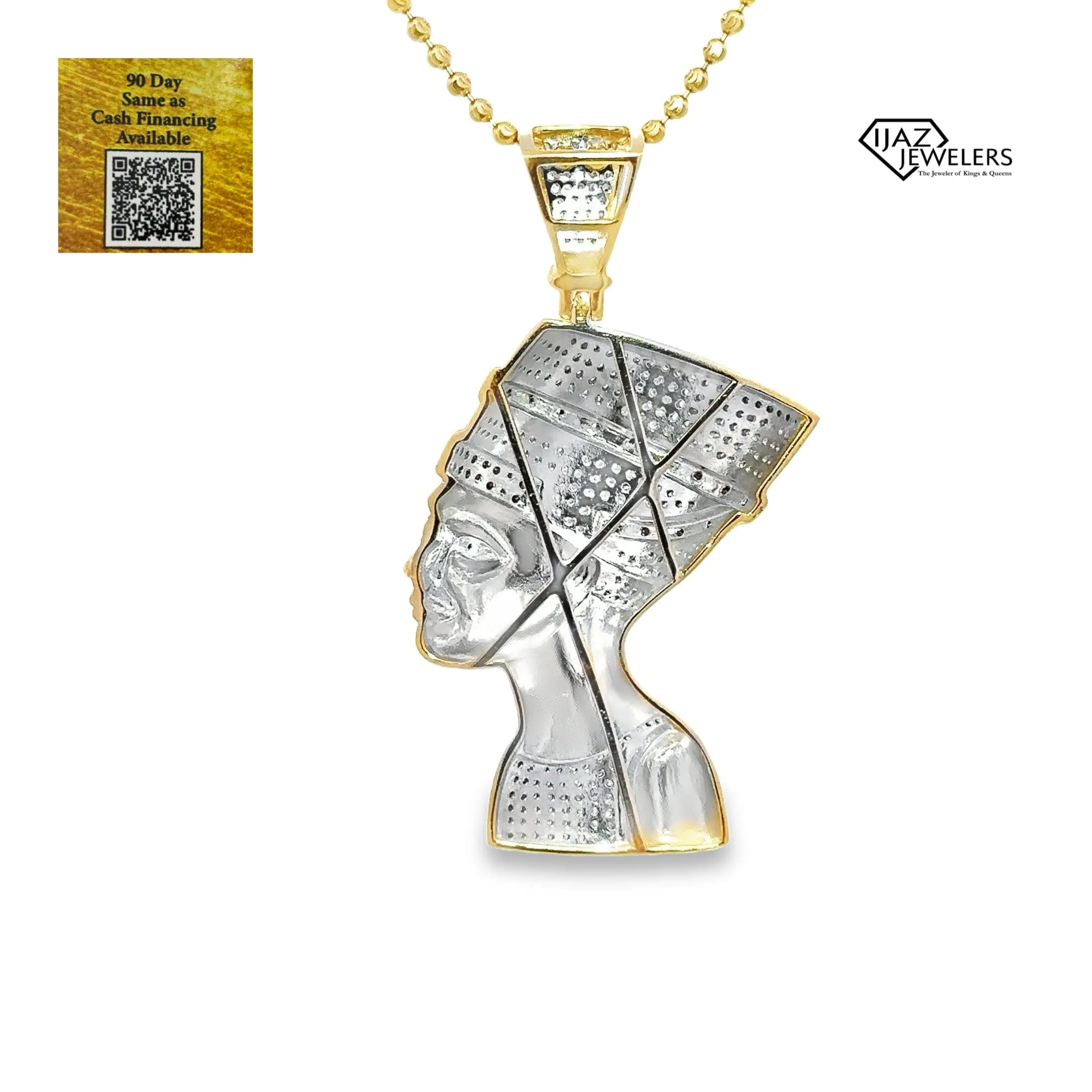 10K Gold 1.00 CTW Diamond Egyptian Charm