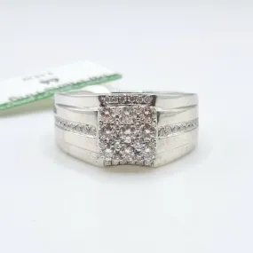 1.3 ctw Diamond Men’s Ring 18K White Gold