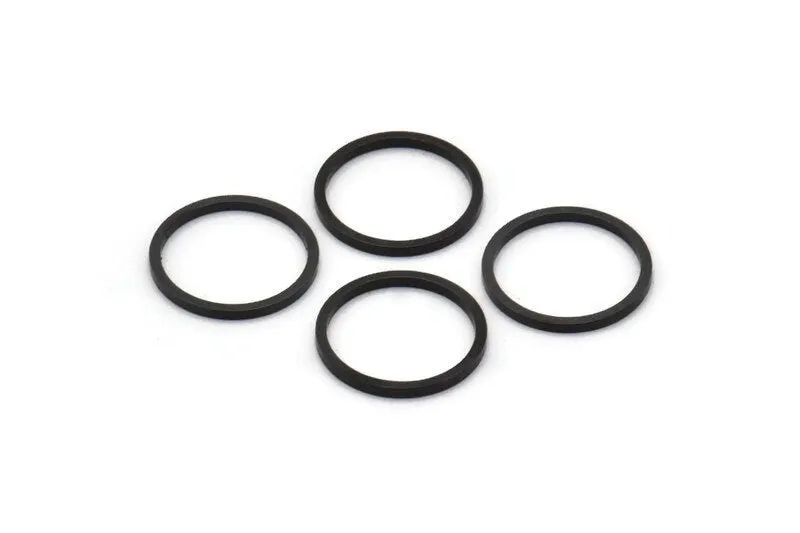 13mm Black Rings - 50 Oxidized Brass Black Circle Connectors (13x1x1mm) BS 1100 S552