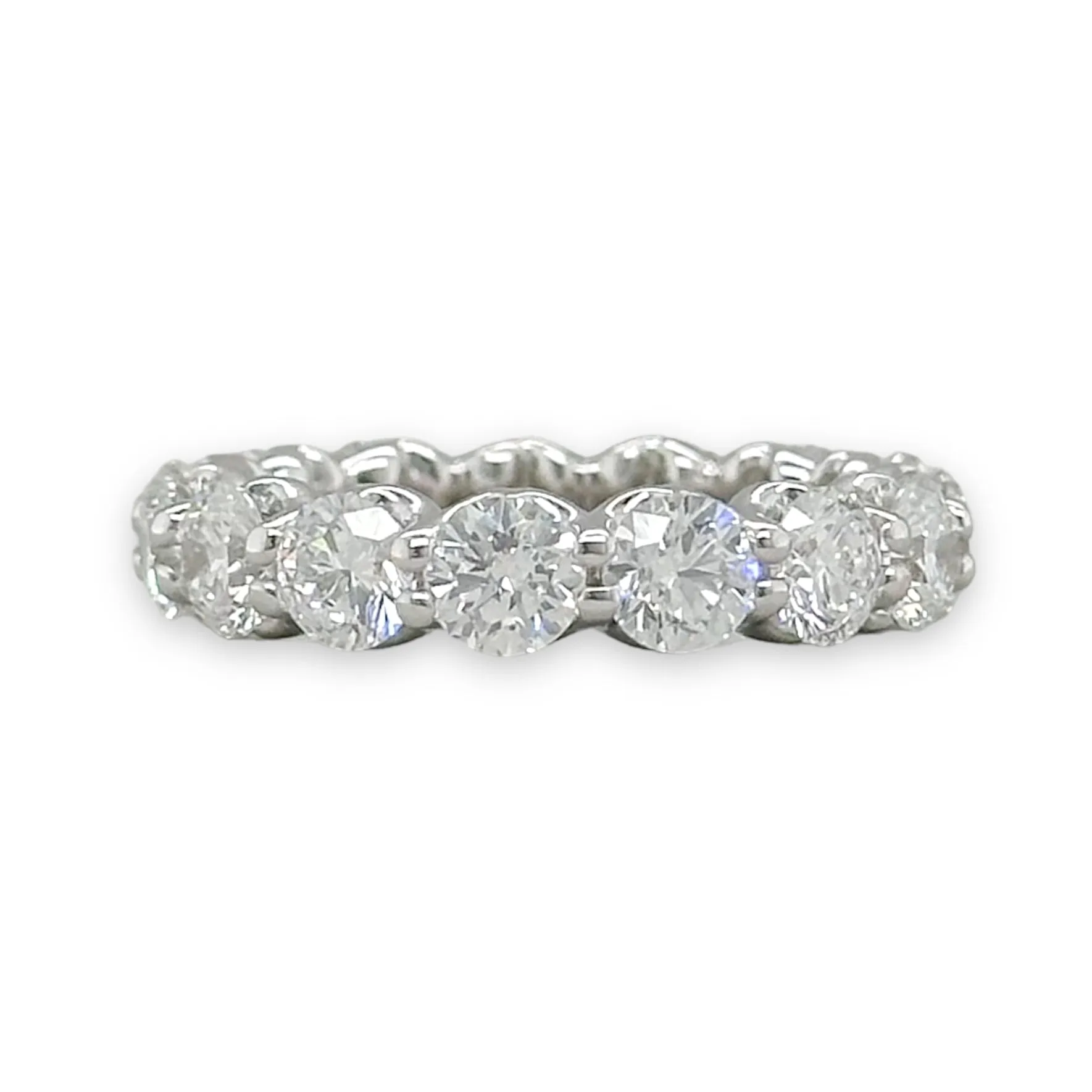 14K W Gold 4.60ctw F/VS1 Lab Created Diamond Eternity Band