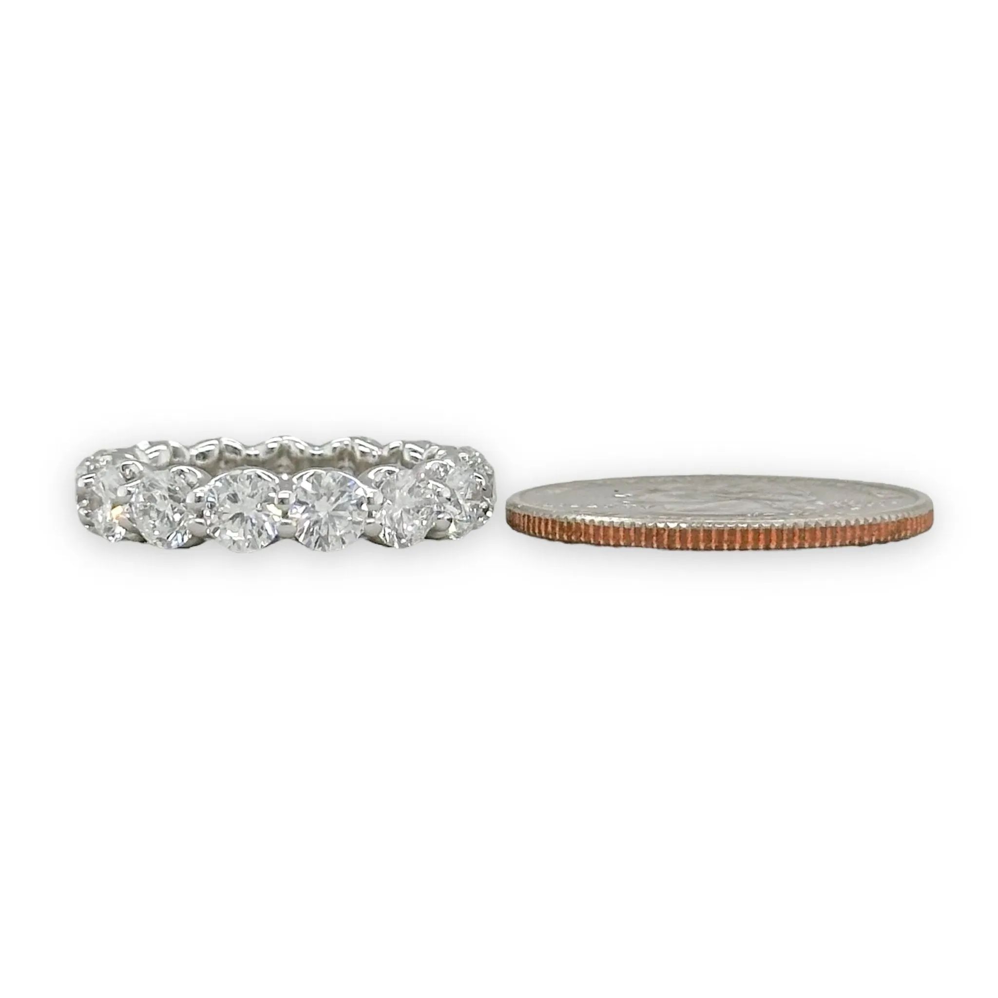 14K W Gold 4.60ctw F/VS1 Lab Created Diamond Eternity Band