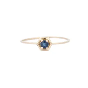 14K Yellow Gold Sapphire Ring