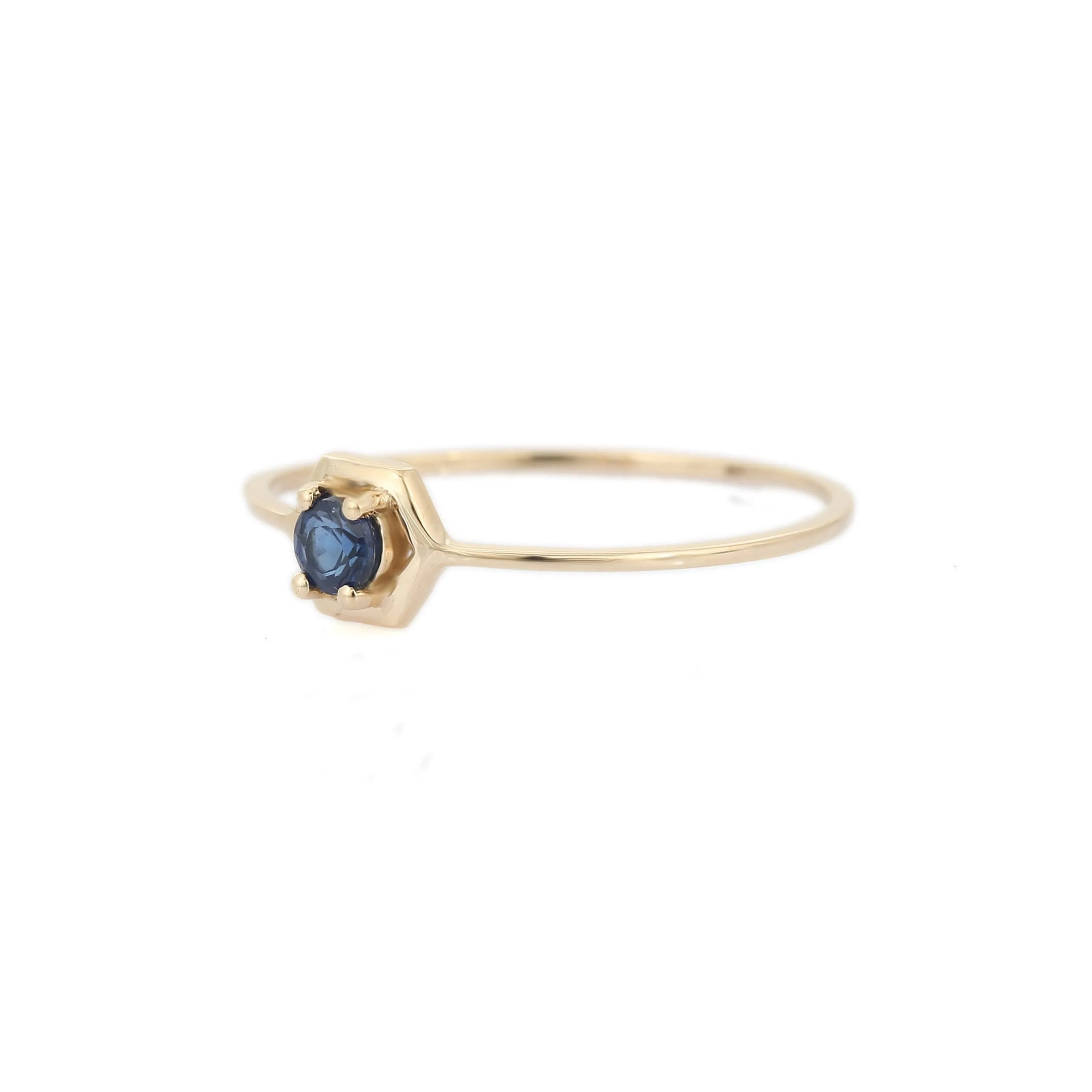 14K Yellow Gold Sapphire Ring