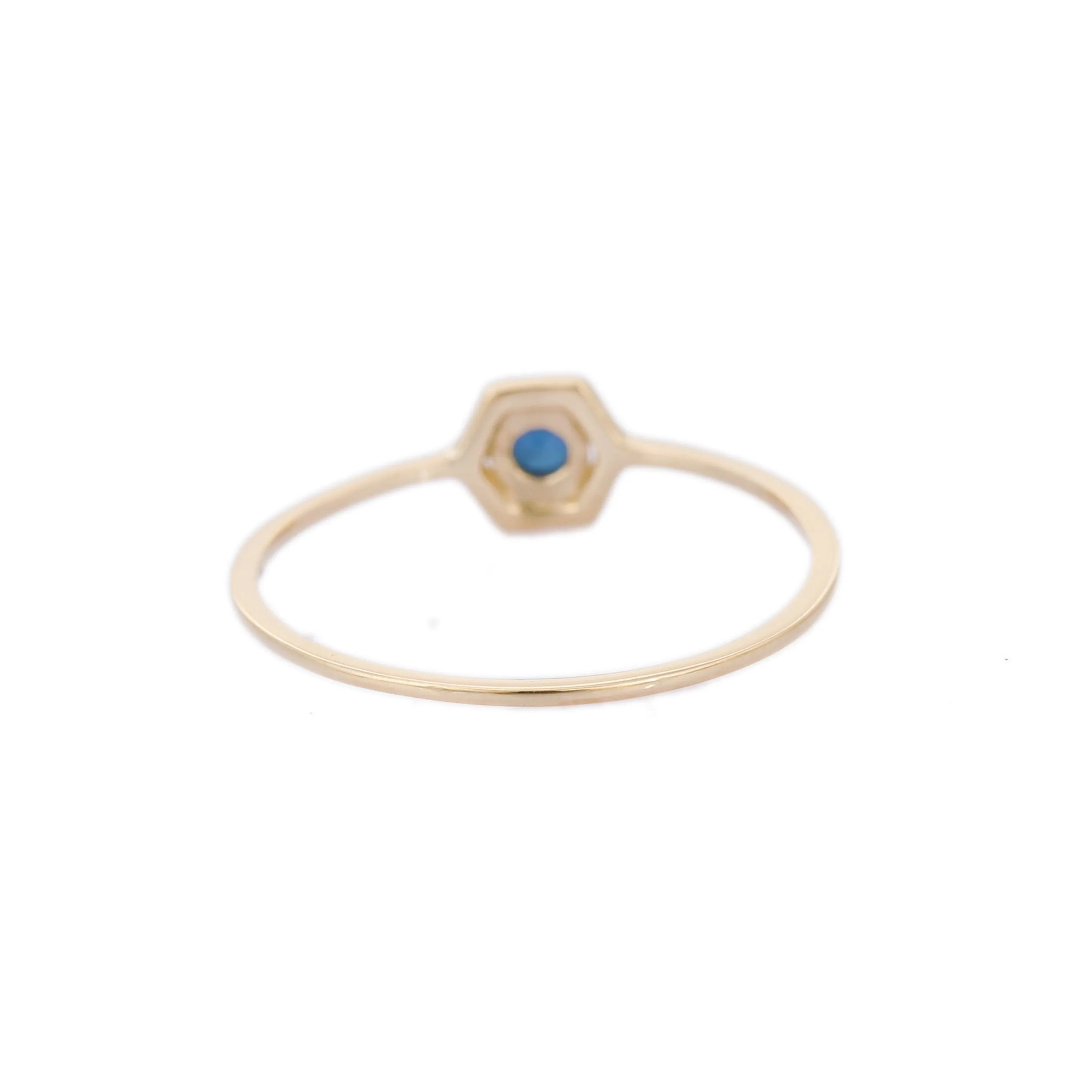 14K Yellow Gold Sapphire Ring