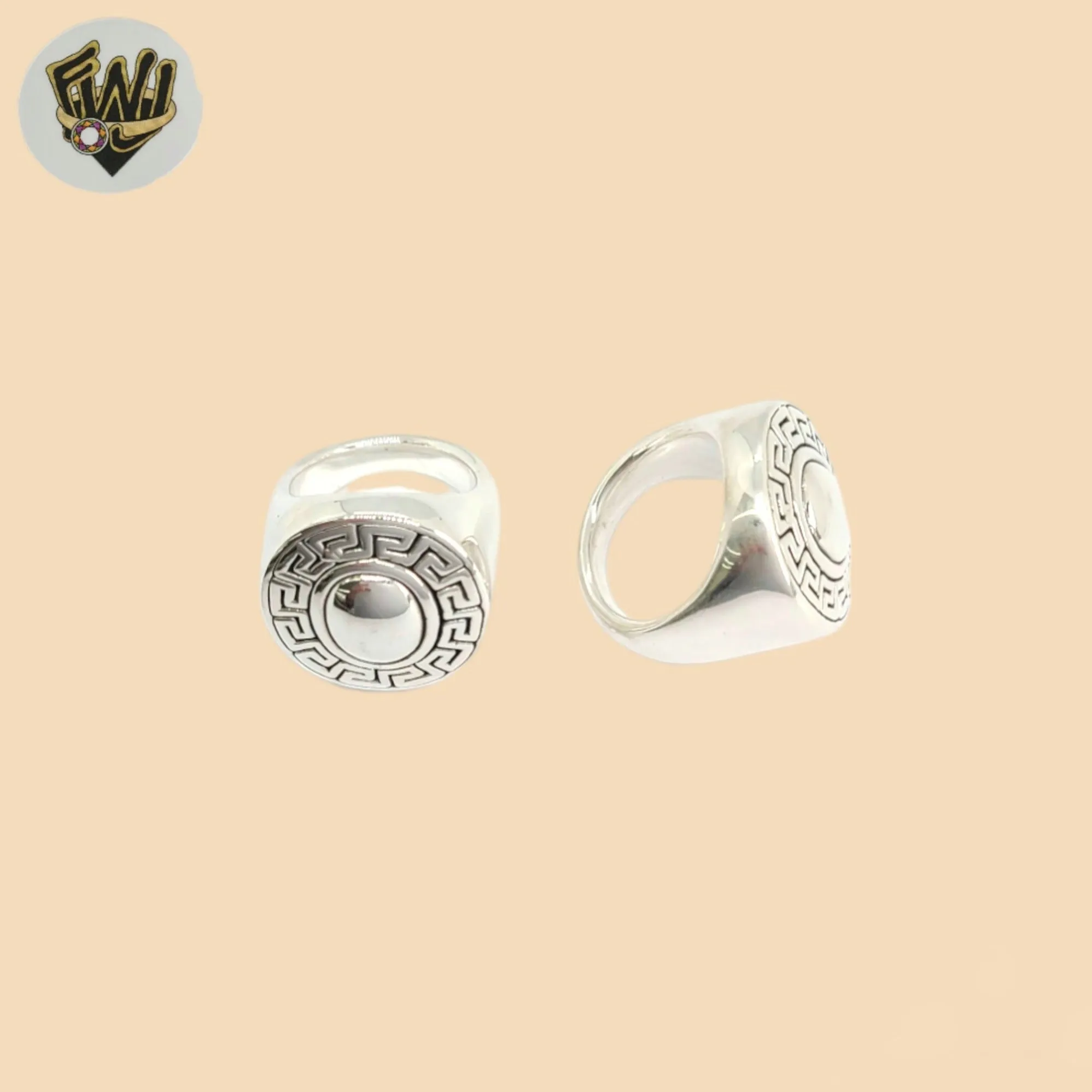 (2-5071) 925 Sterling Silver - Chunky Greek Ring.