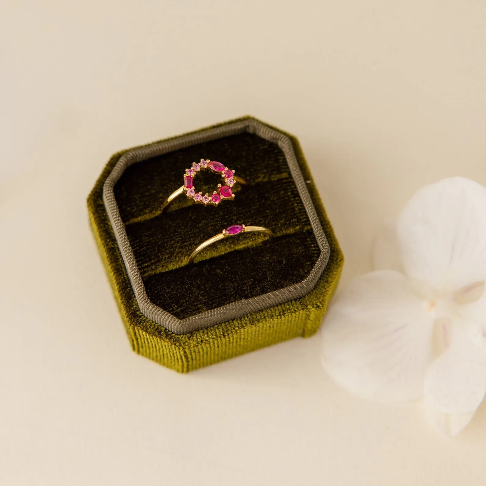 2 Slot Velvet Ring Box