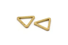 20mm Triangle Charm - 12 Raw Brass Triangles (19x2mm) D0016