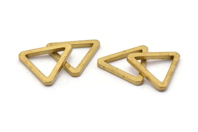 20mm Triangle Charm - 12 Raw Brass Triangles (19x2mm) D0016