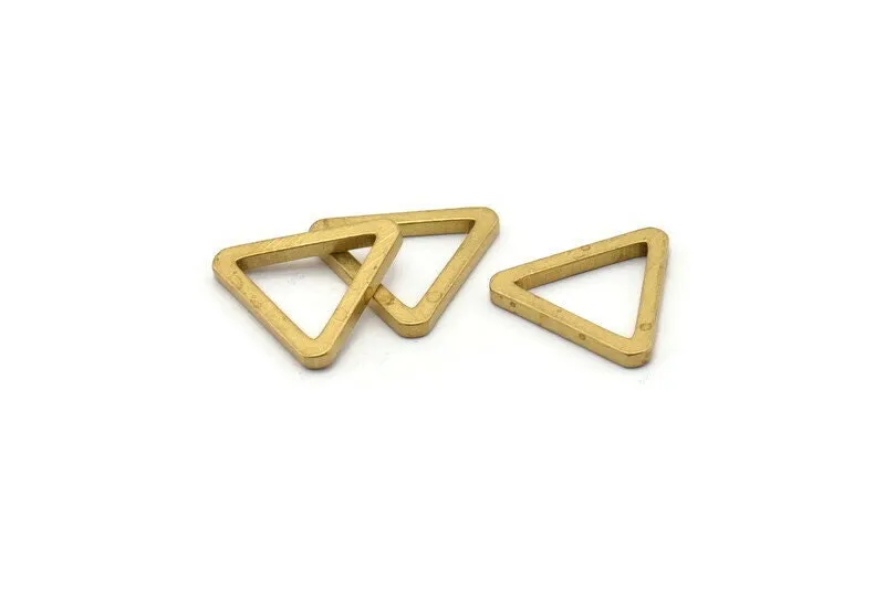 20mm Triangle Charm - 12 Raw Brass Triangles (19x2mm) D0016