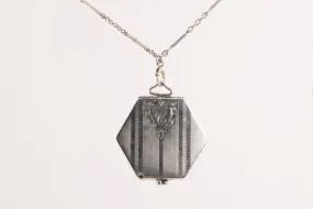 27.5" 925 Silver Locket Necklace (20.24g.)