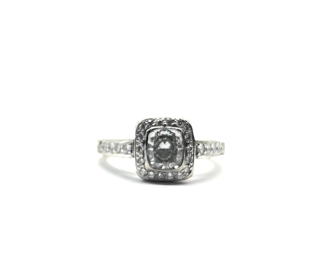 2ctw Cushion Cut Diamond Halo Ring