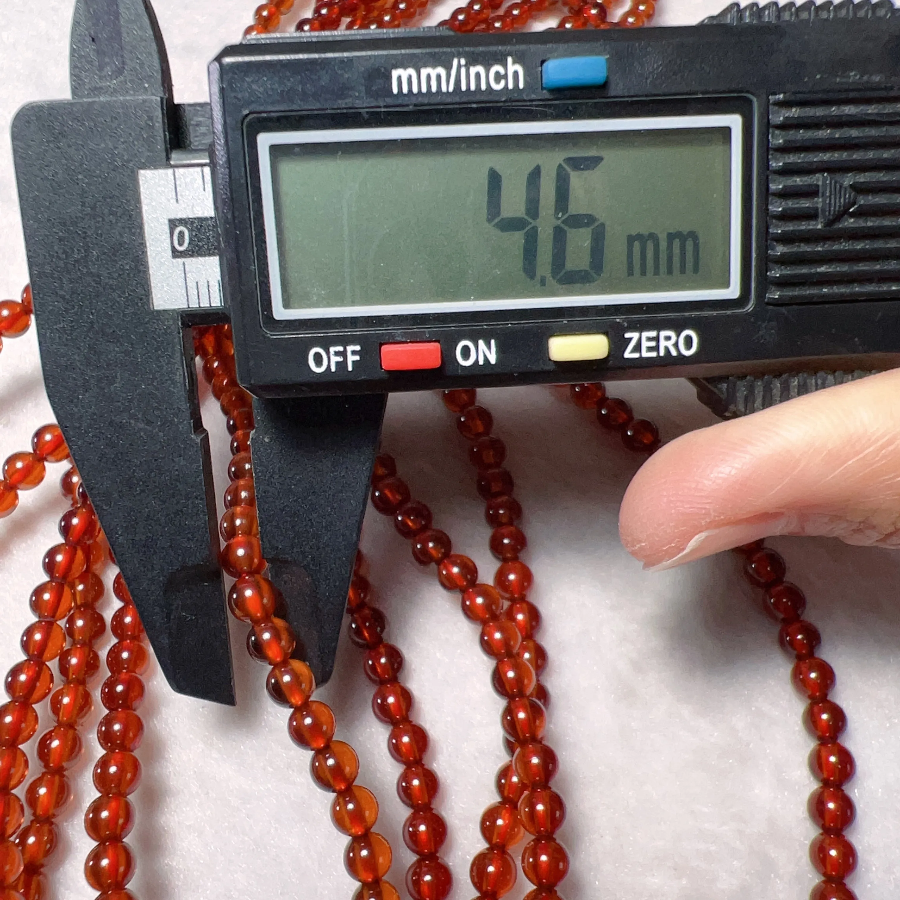 3-Wraps 4.8mm Natural High-clarity Spessartine Orange Garnet Beaded Bracelets for DIY Jewelry Project