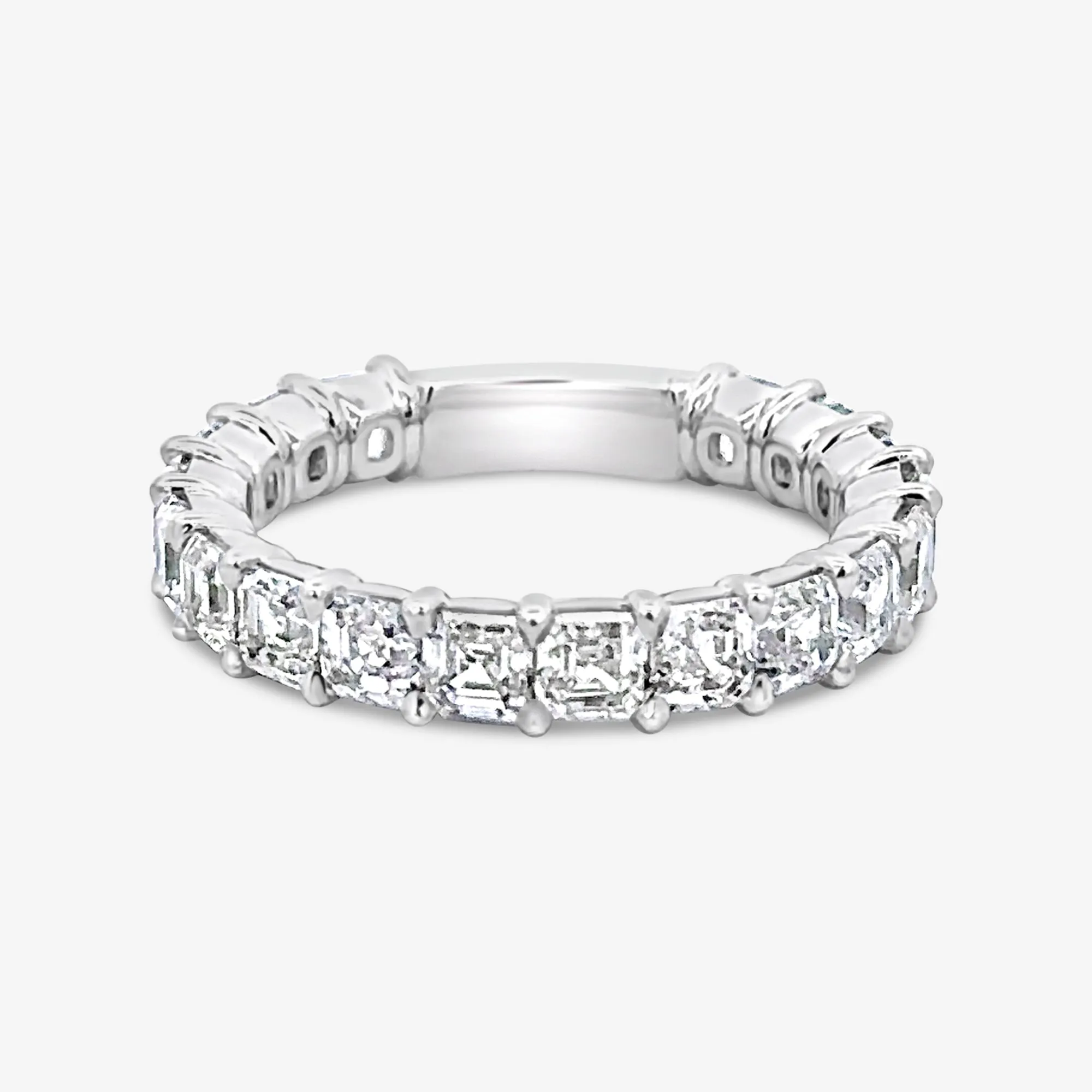 3/4 Assher 3.25CT Shared Prong Ring