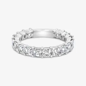 3/4 Assher 3.25CT Shared Prong Ring