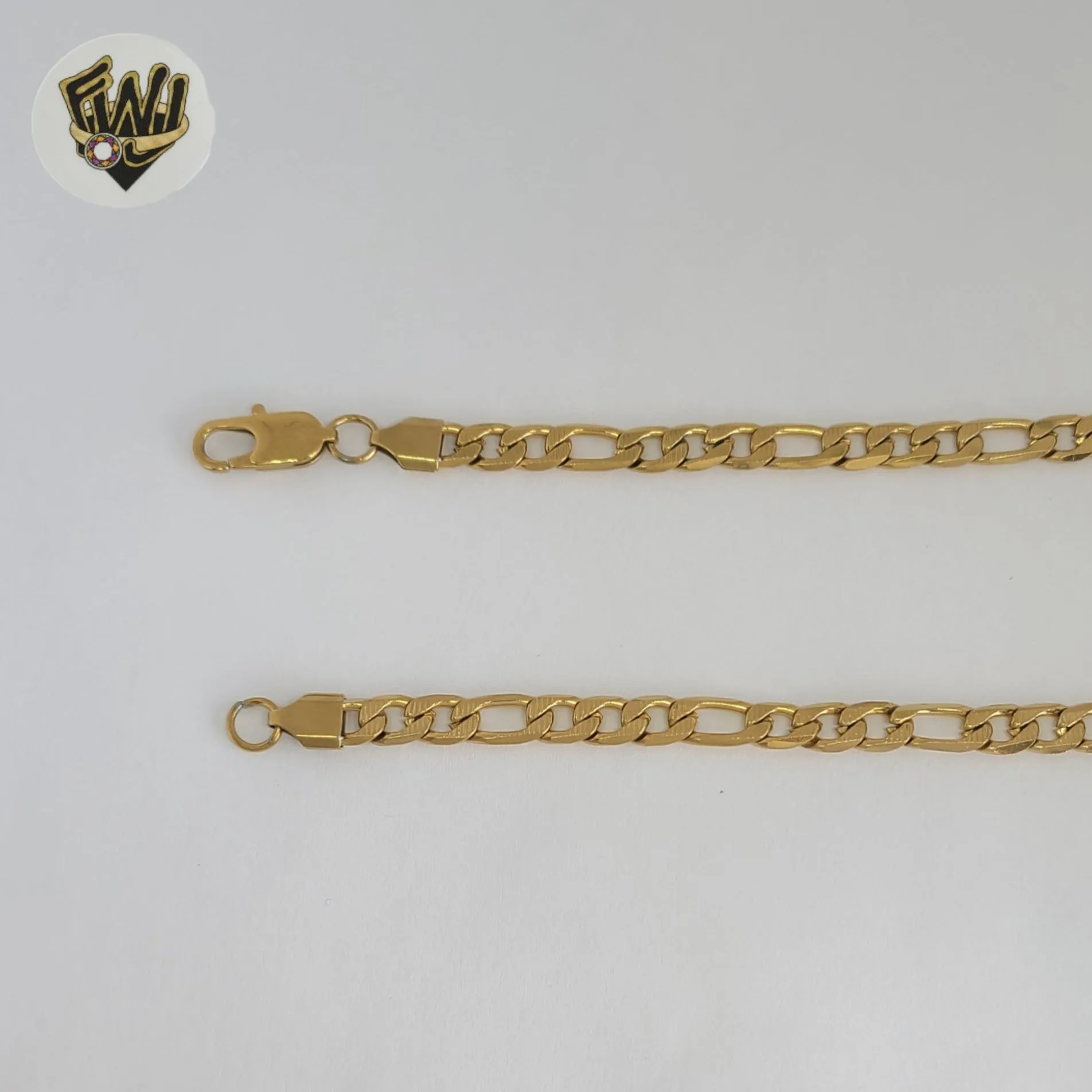 (4-3298) Stainless Steel - 6mm Figaro Link Chain.