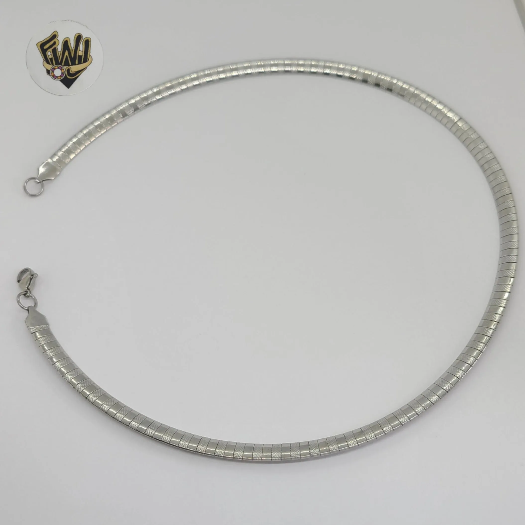 (4-7022) Stainless Steel - 6mm Omega Necklace - 18.