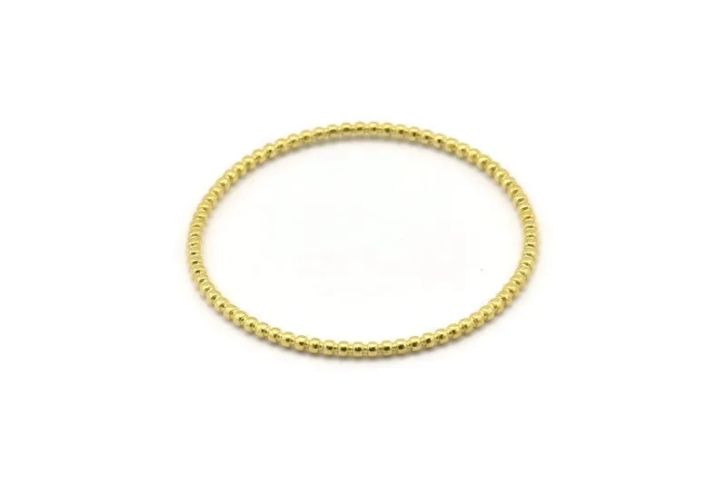 44mm Circle Connectors, 4 Raw Brass Circle Connectors (44x2x2mm) N1738