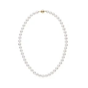 7.0-7.5 mm White Akoya 16 inch AAA Pearl Necklace