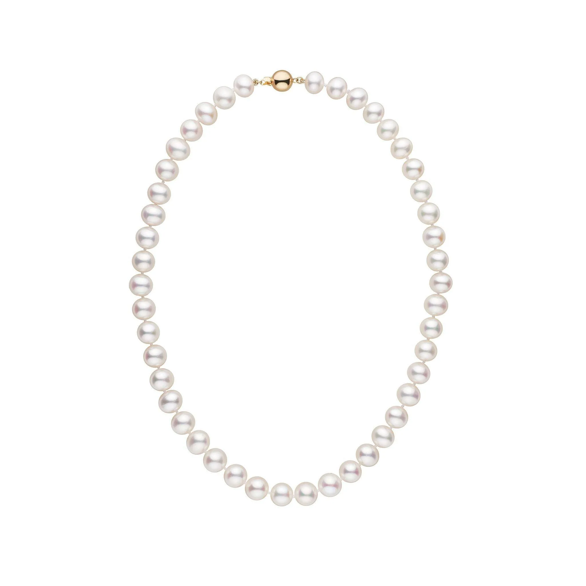 8.5-9.0 mm 16 Inch AA  White Freshwater Pearl Necklace