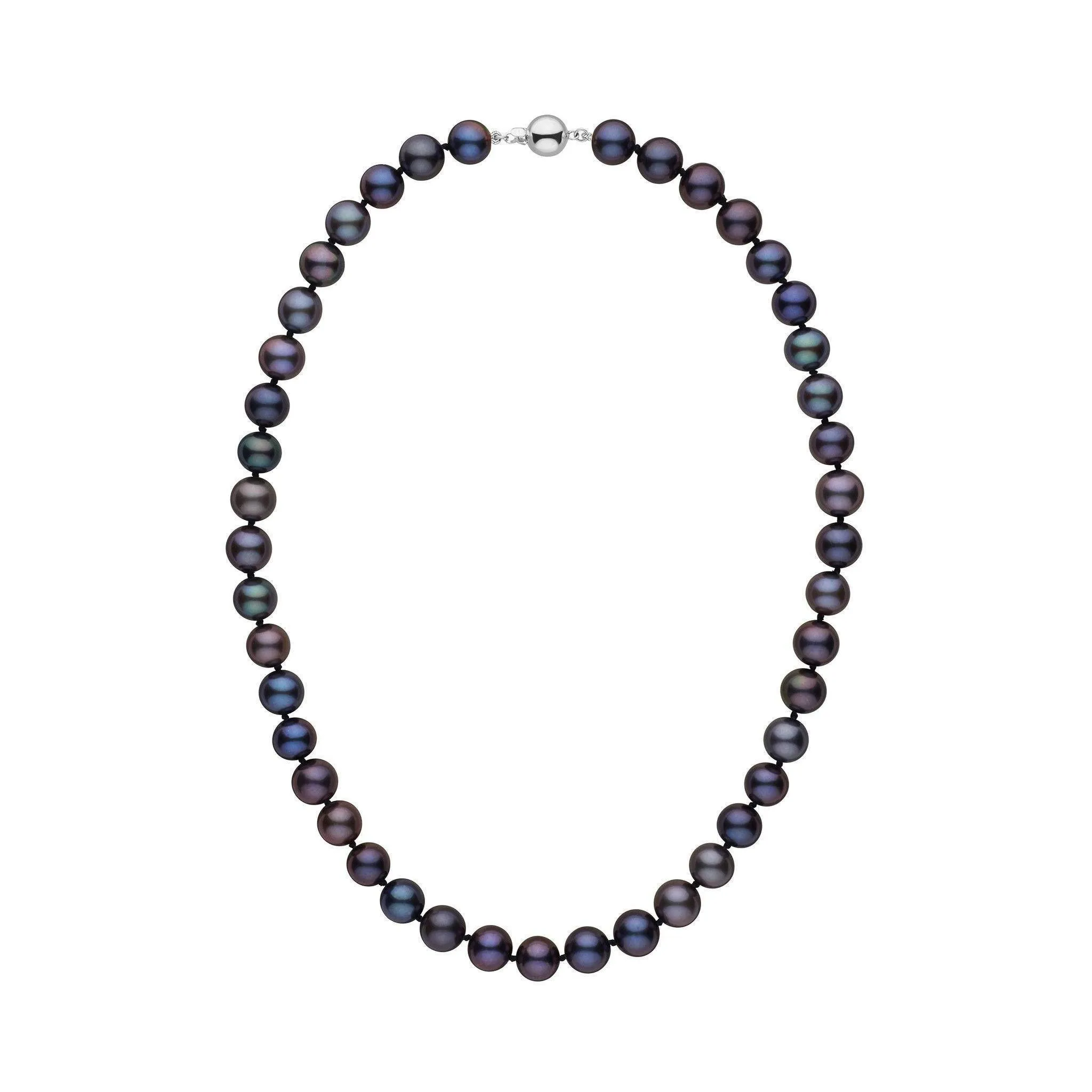 8.5-9.0 mm 16 Inch AAA Black Freshwater Pearl Necklace