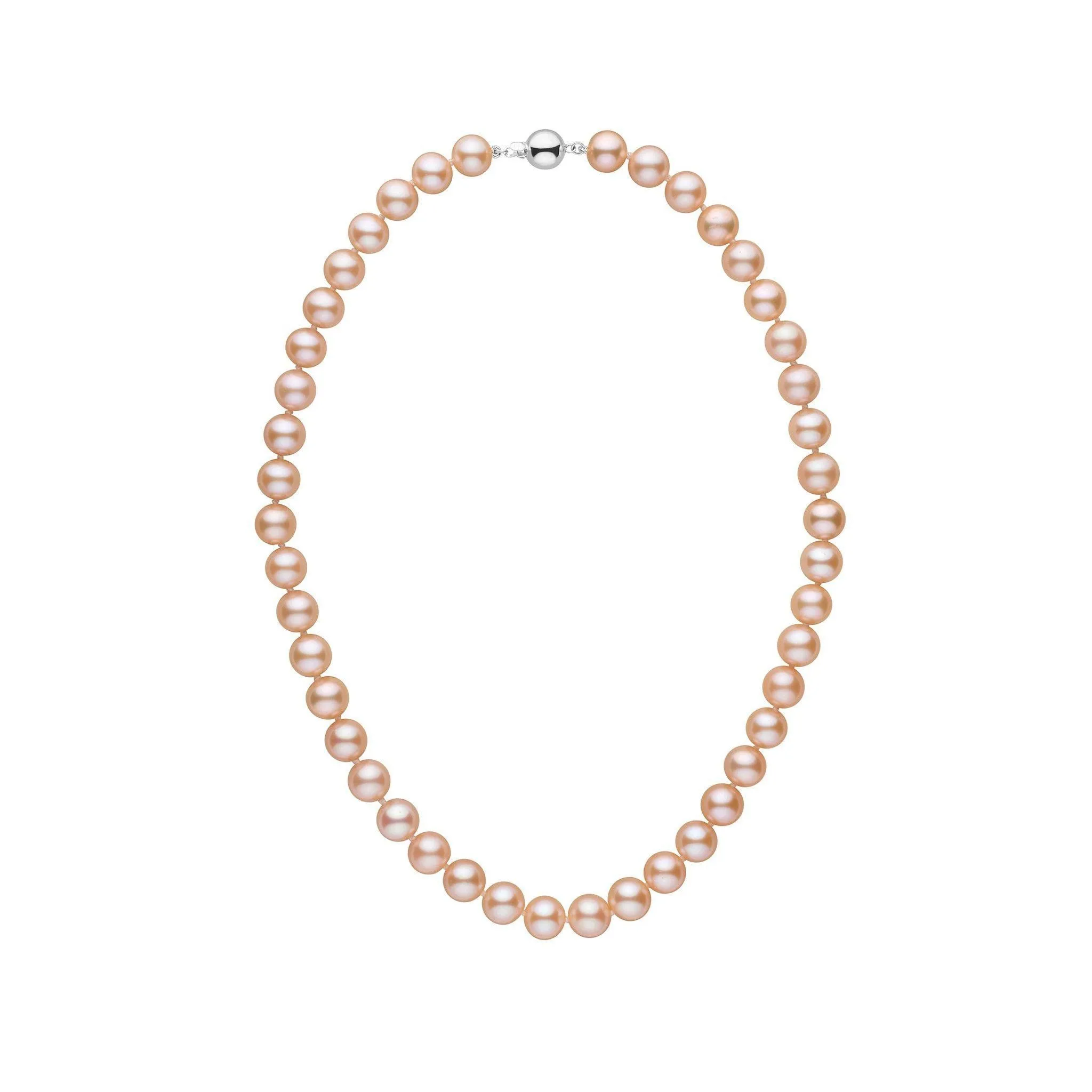 8.5-9.0 mm 16 Inch AAA Pink to Peach Freshwater Pearl Necklace