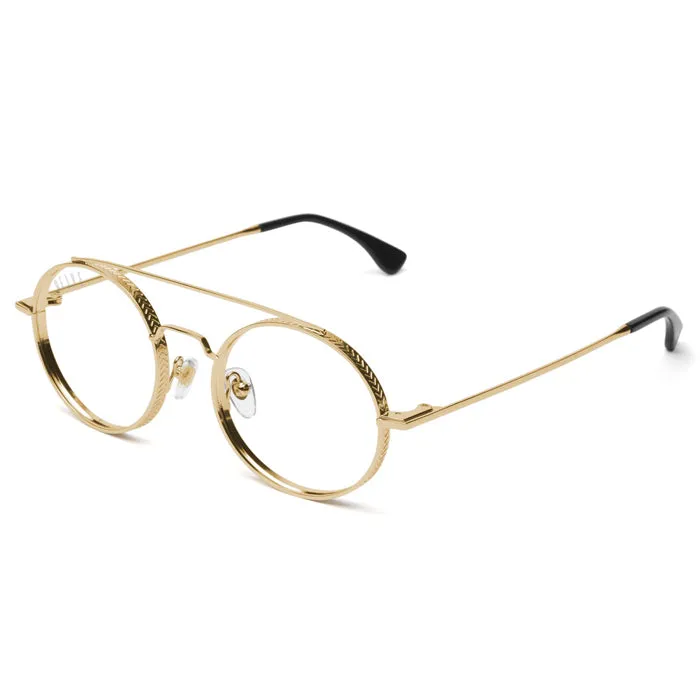 9Five 50-50 24K Gold Clear Glasses