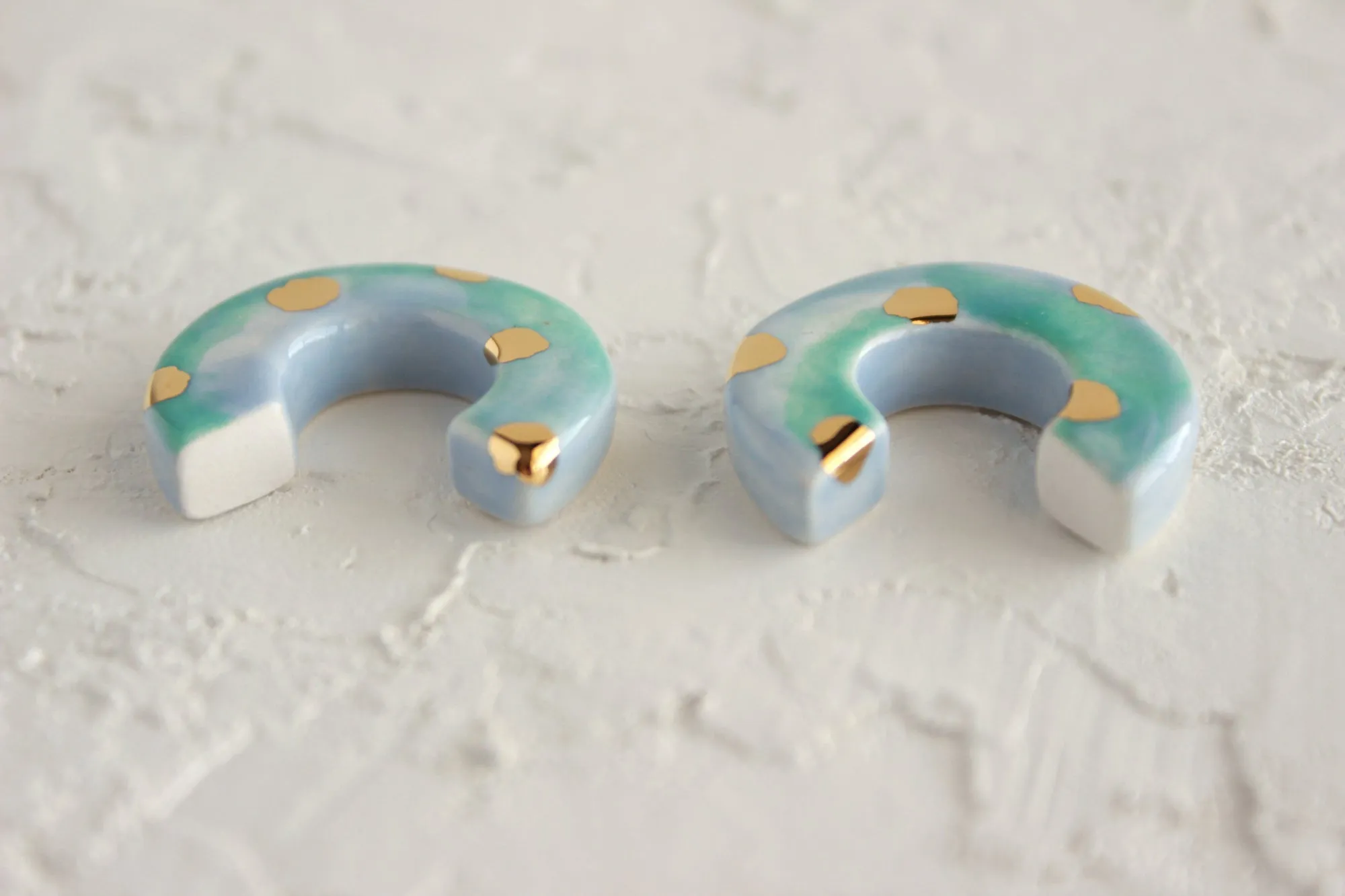 Abstract Hoop Earrings