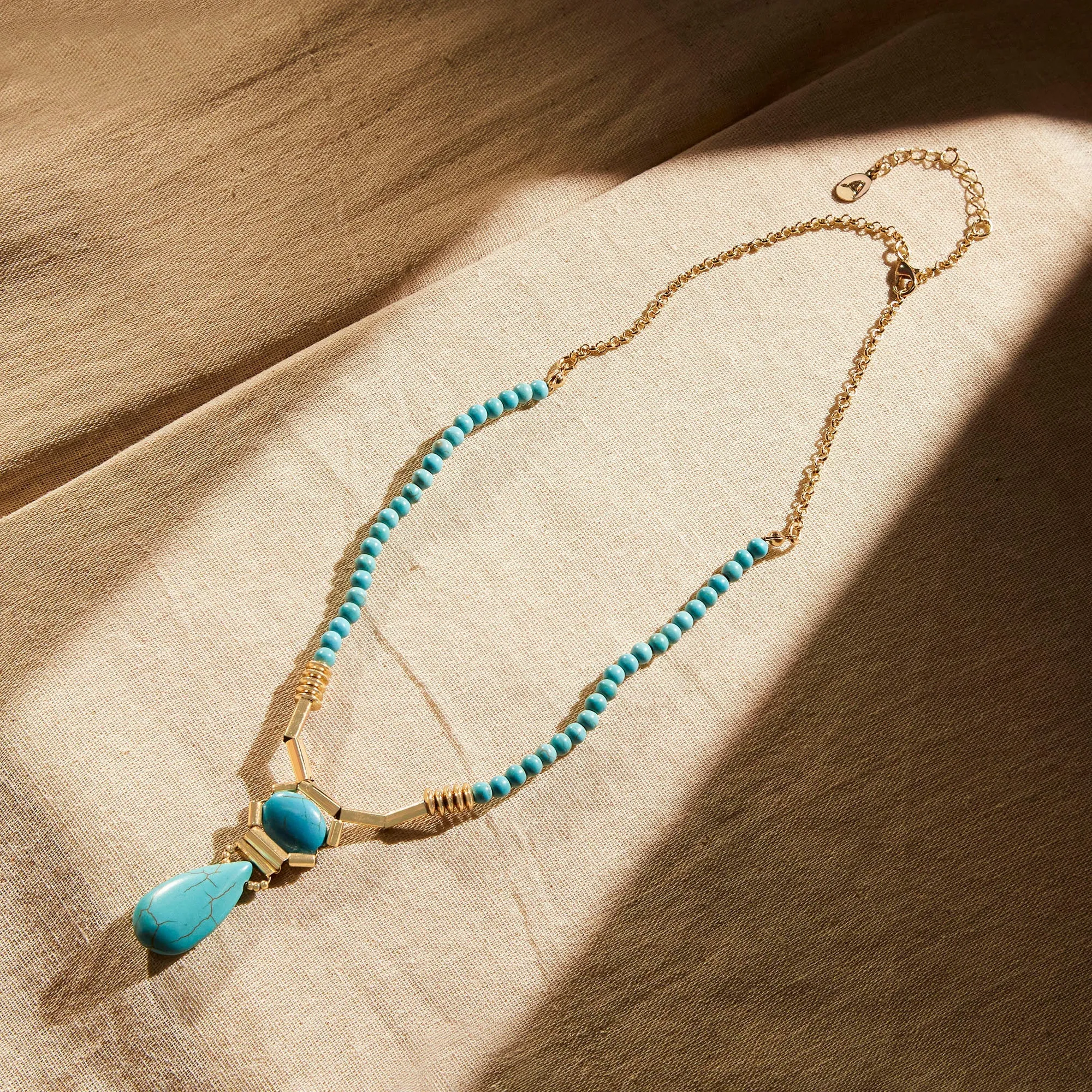 Accessorize London Women's Semi-Precious Turquoise Beaded Pendant Necklace