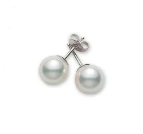 Akoya Pearl Stud Earrings A  8x7.5mm