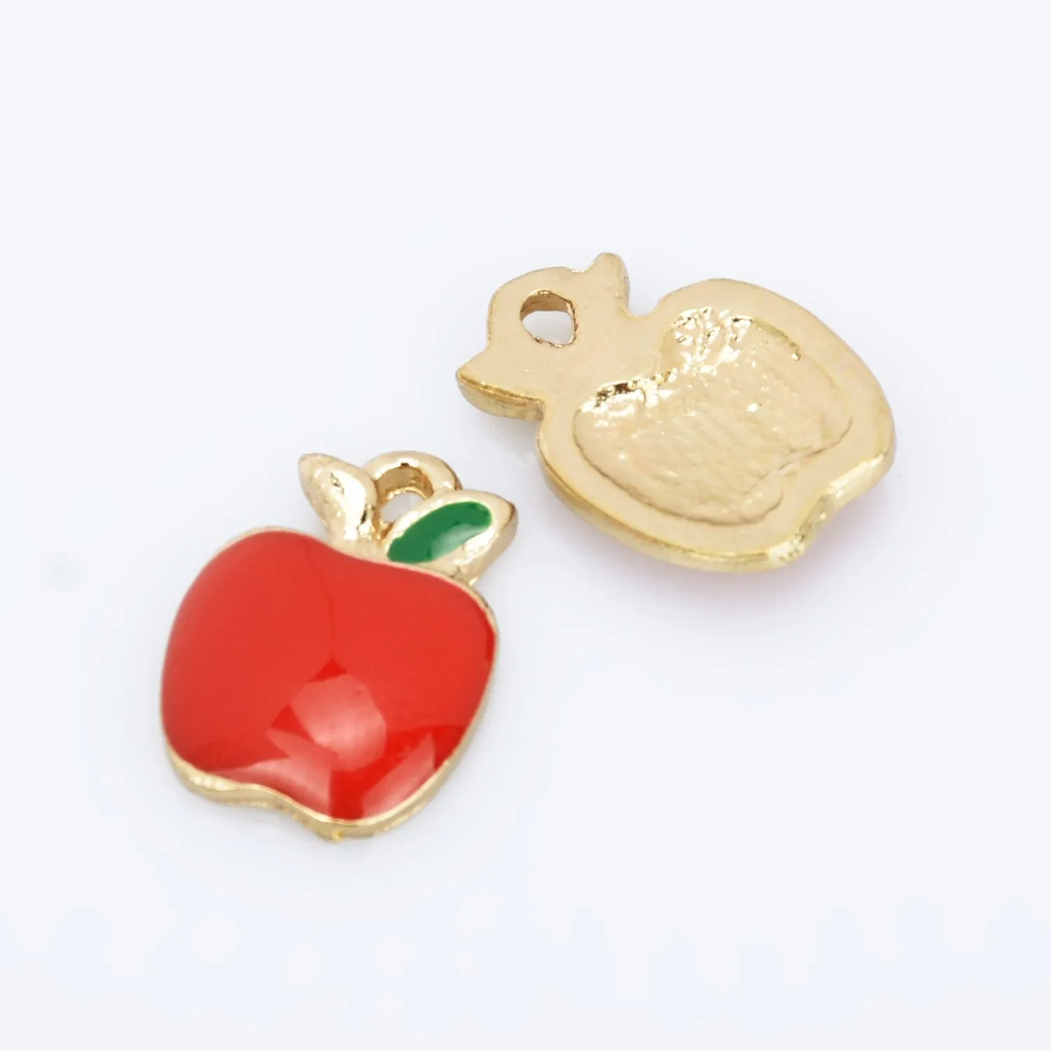 Alloy Fruit pendant watermelon/red apple/stereoscopic Strawberry/banana/cherry/pineapple shape Enamel Charms DIY Jewelry Accessories 20pcs 102790