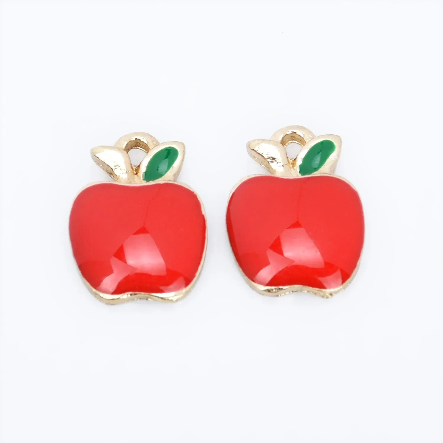 Alloy Fruit pendant watermelon/red apple/stereoscopic Strawberry/banana/cherry/pineapple shape Enamel Charms DIY Jewelry Accessories 20pcs 102790