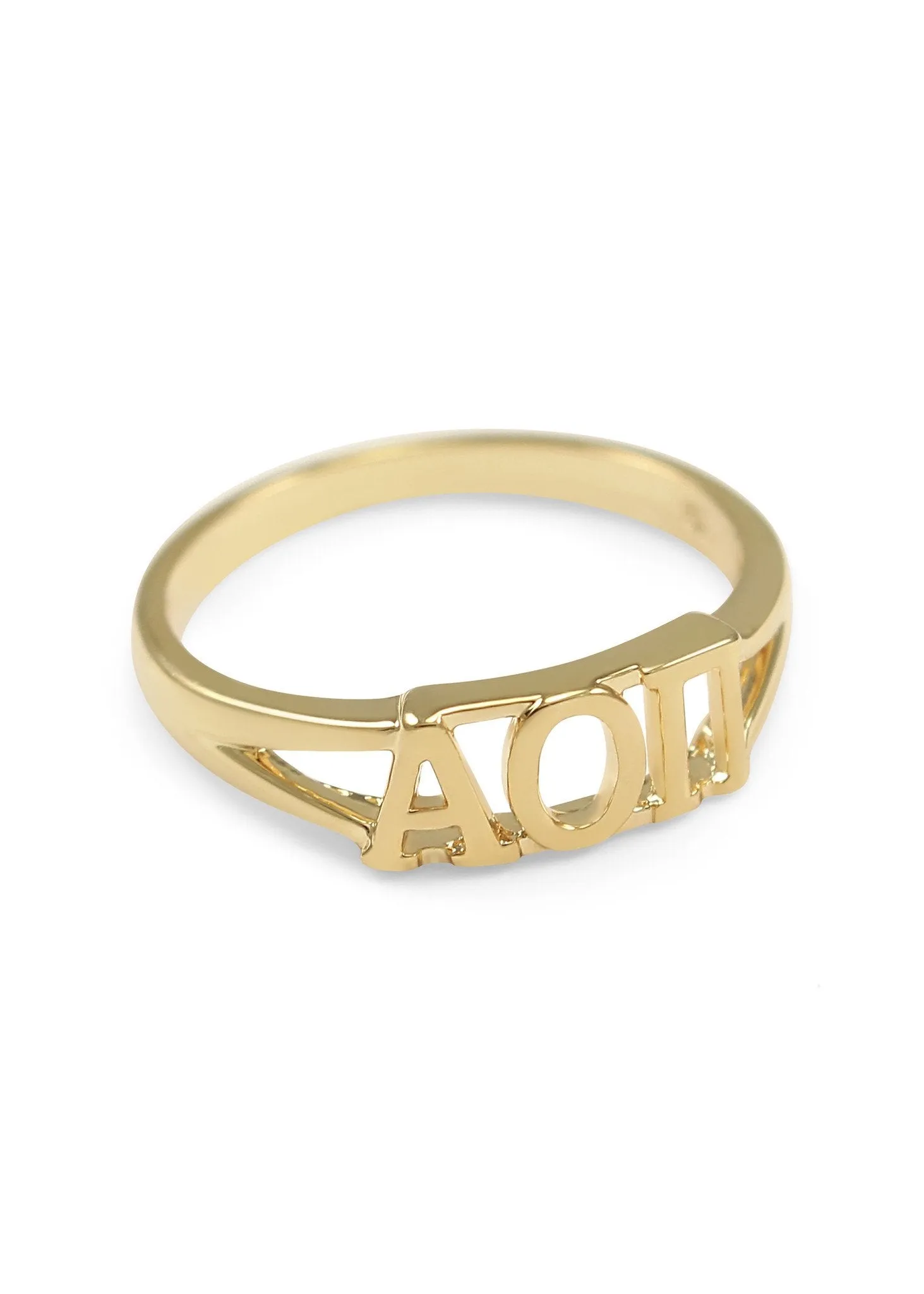 Alpha Omicron Pi Sunshine Gold Ring