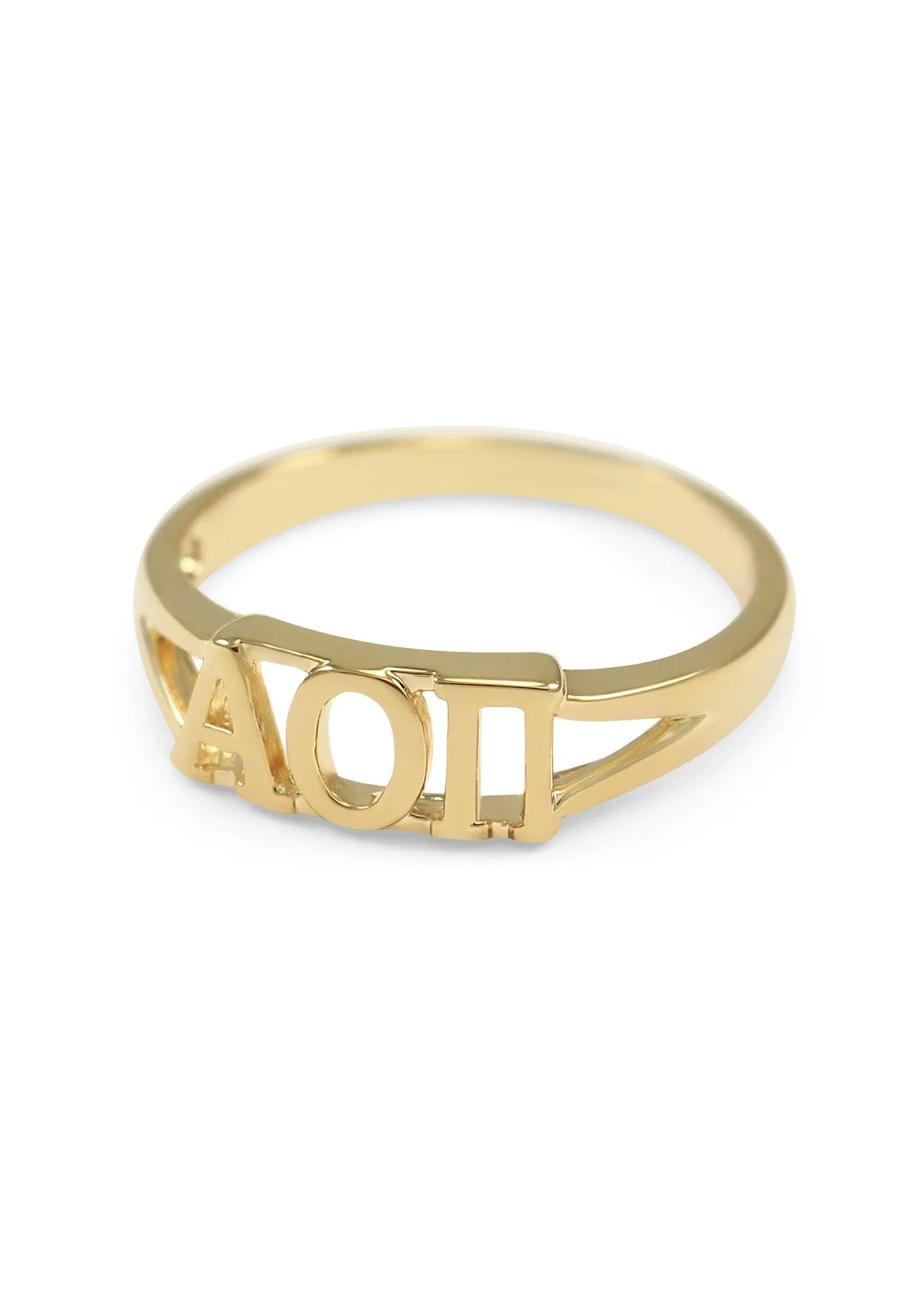 Alpha Omicron Pi Sunshine Gold Ring