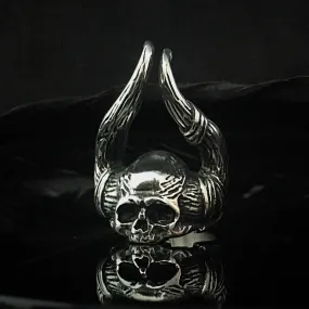 BAAL Skull Ring steel