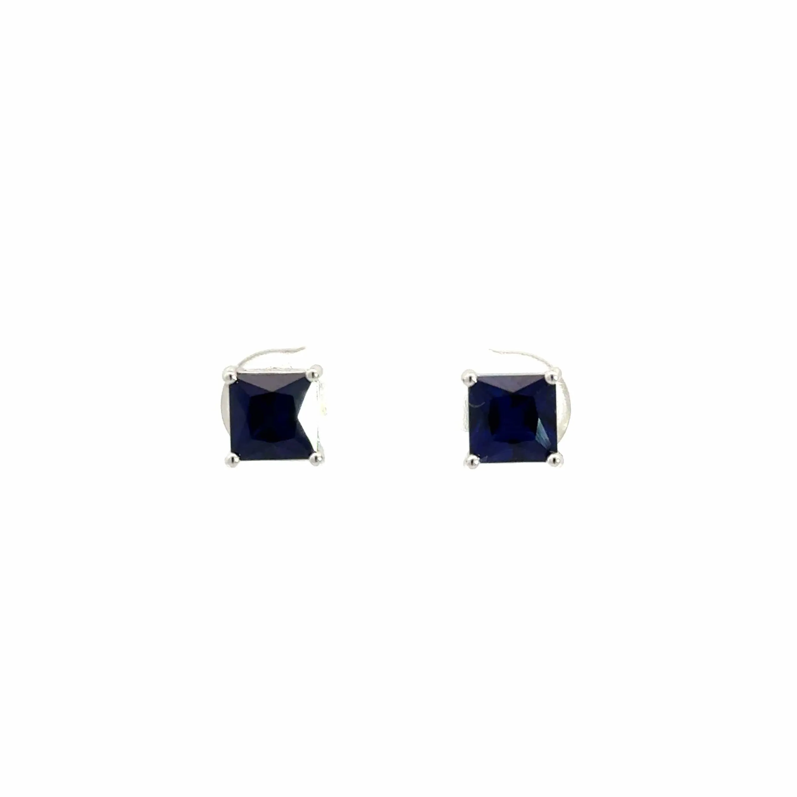 Baikalla? Sterling Silver Lab Created Sapphire 6mm Earrings 6mm