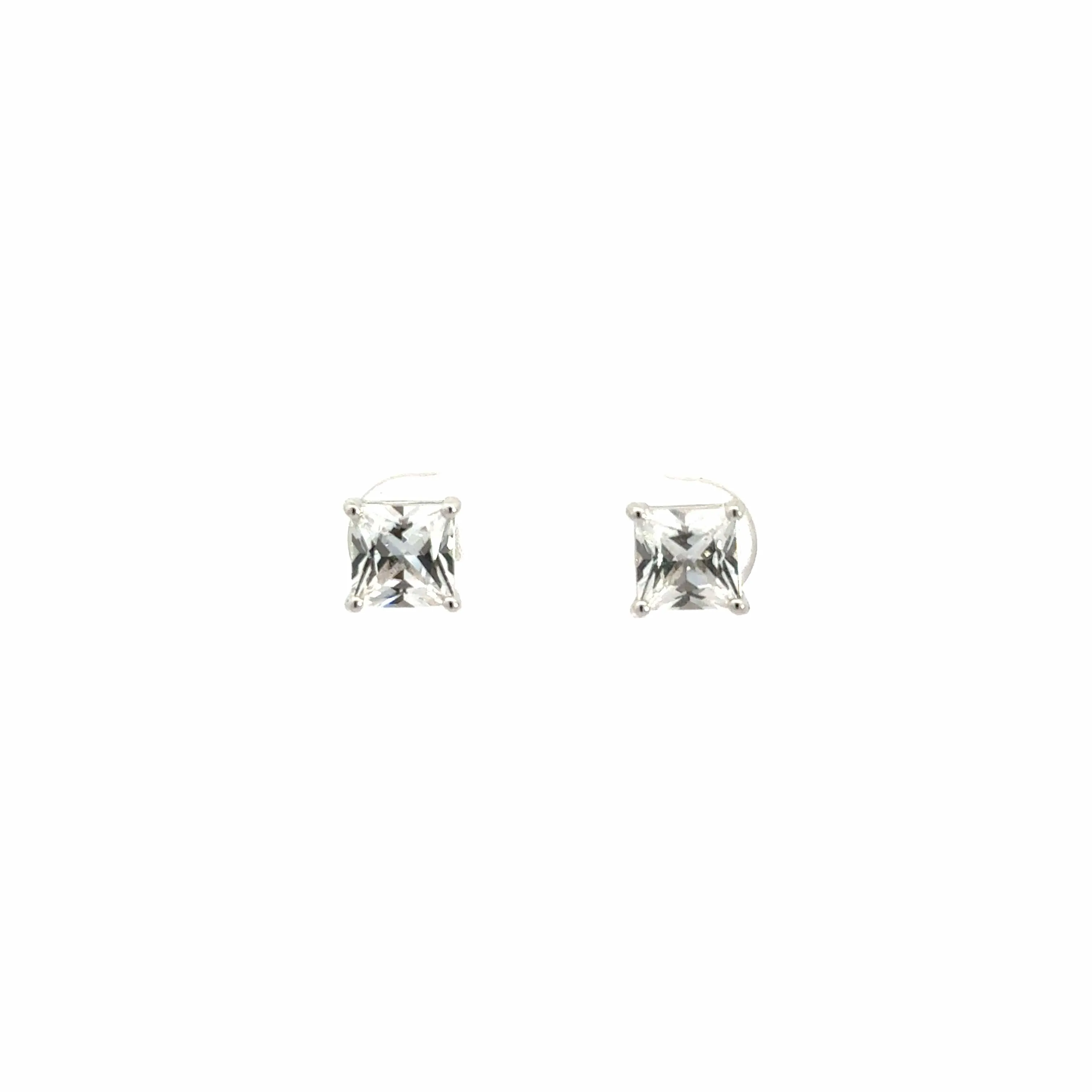 Baikalla? Sterling Silver Lab Created Sapphire 6mm Earrings 6mm