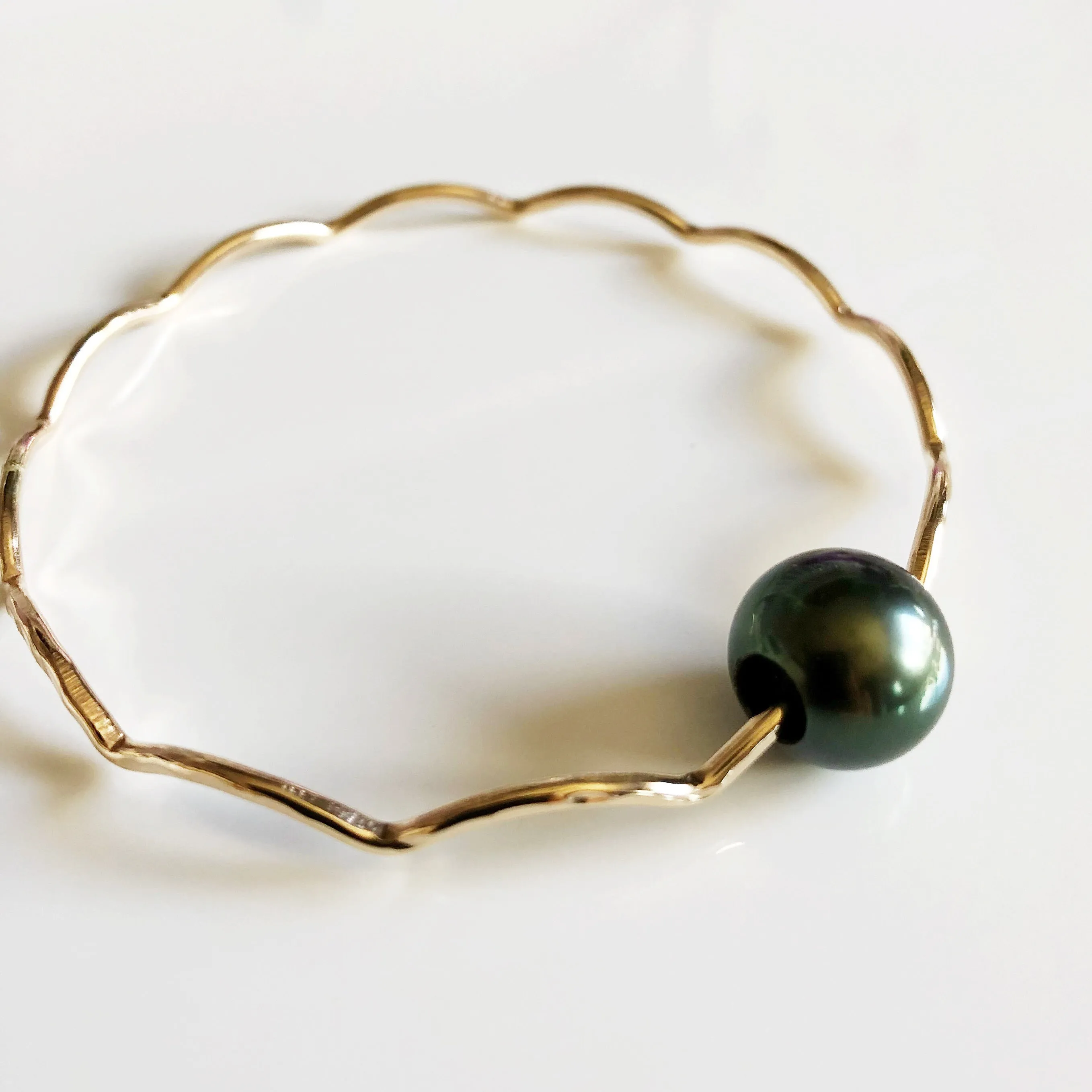 Bangle TOMI - tahitian pearl (B394)