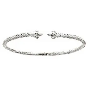 Better Jewelry Pointy Ends .925 Sterling Silver West Indian Bangle, 1 piece