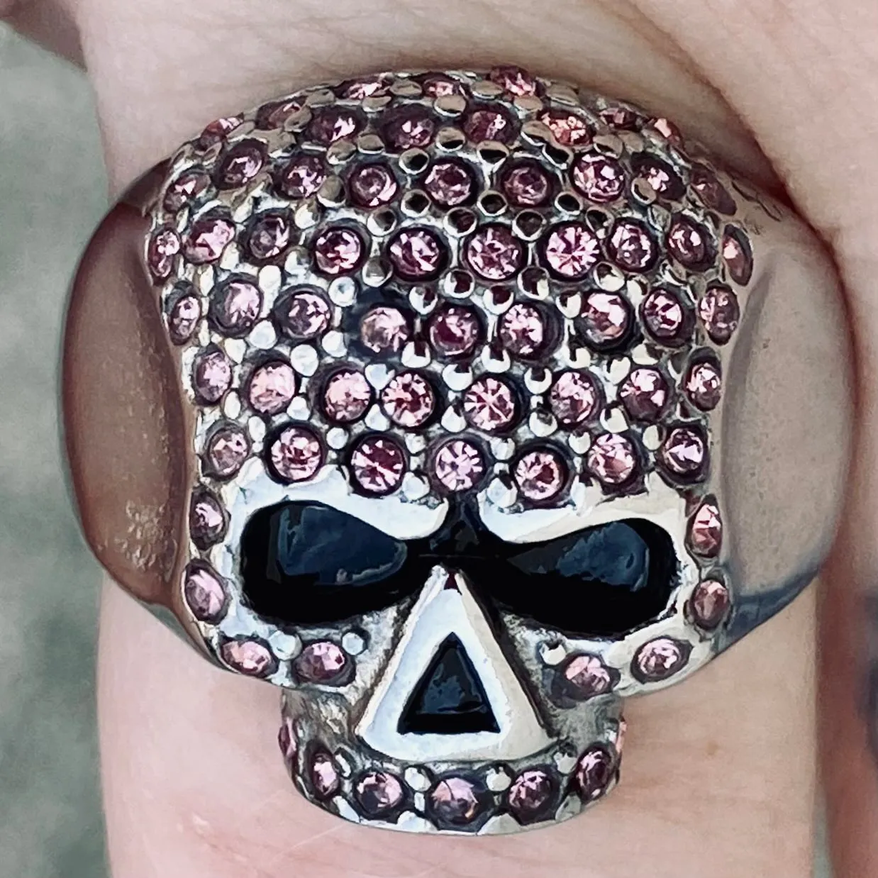 Bling Skull Ring - Pink - R148