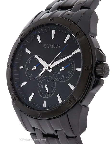 Bulova Mens Classic Collection Watch - Black Out - Day/Date Subdials