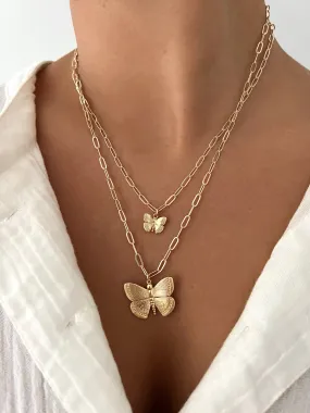 BUTTERFLY ON LINK NECKLACE