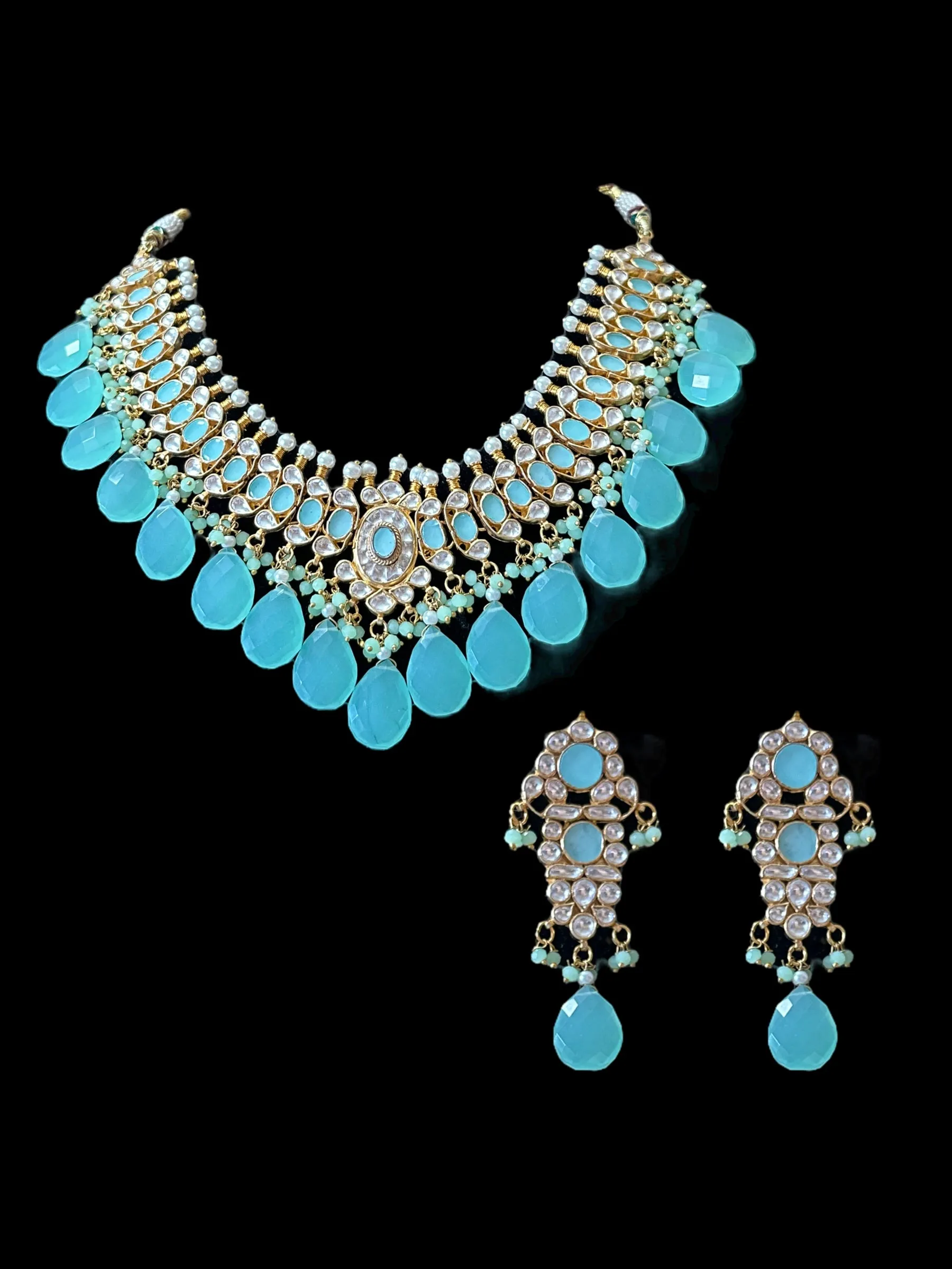 C275 pachi kundan choker / necklace   with earrings ( READY TO SHIP )