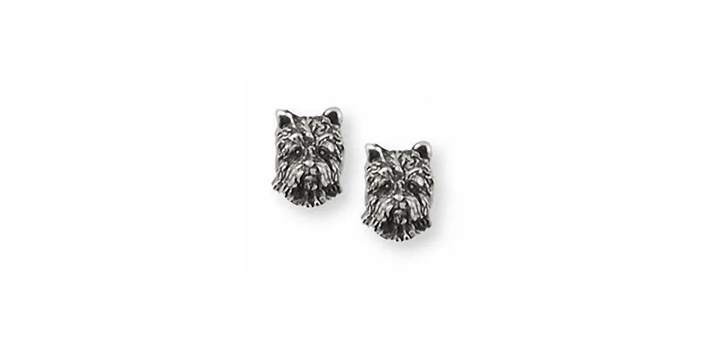 Cairn Terrier Earrings Jewelry Sterling Silver Handmade Dog Earrings CNWT27-E