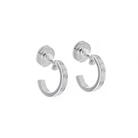 Cartier Mini Love Earrings - 18K White Gold