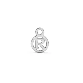 Circle Initial Charm - R | Sterling Silver