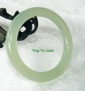 Classic Round Genuine Chinese Jade Bangle Bracelet 57mm (NJ888-57)