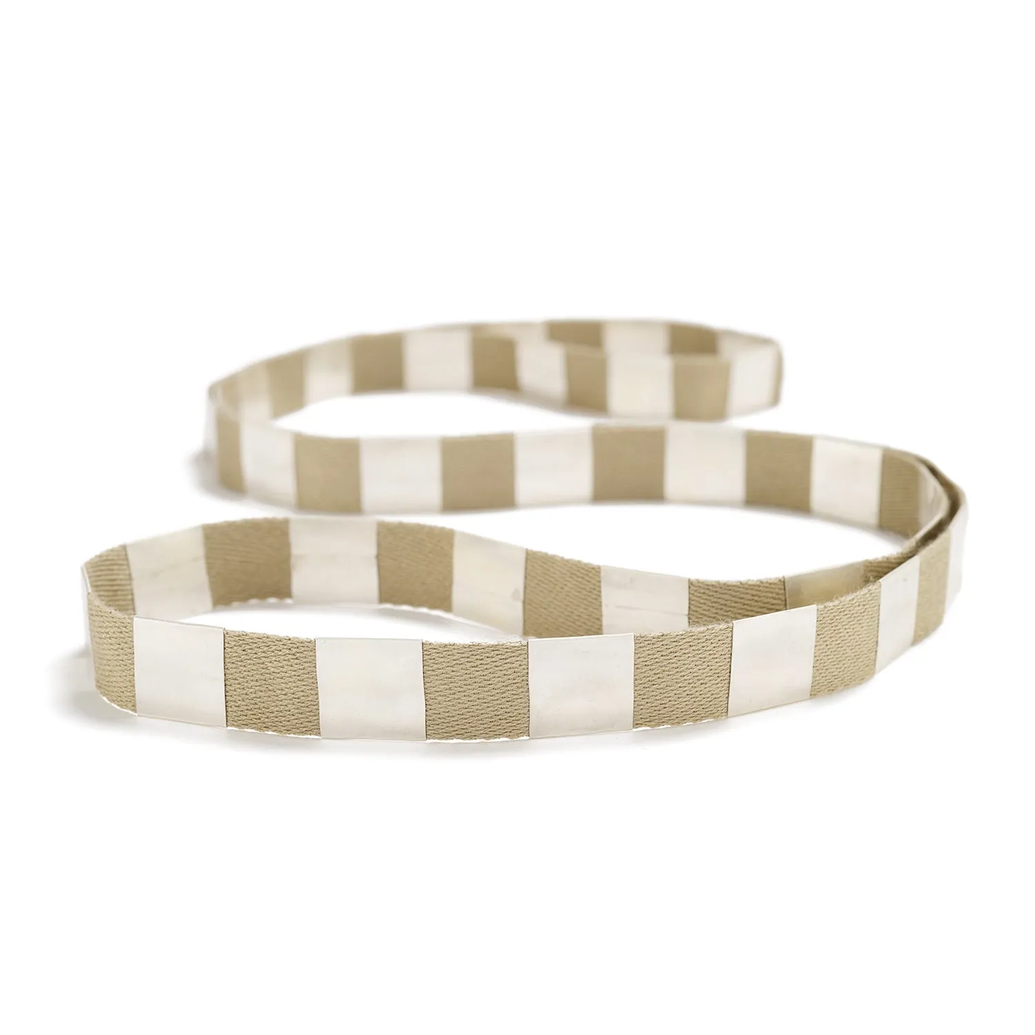 Classic Square Ribbon Necklace~Sand