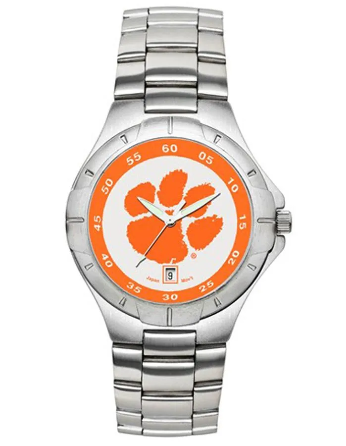 Clemson University PRO II Mens Watch - Logo Dial - Bracelet